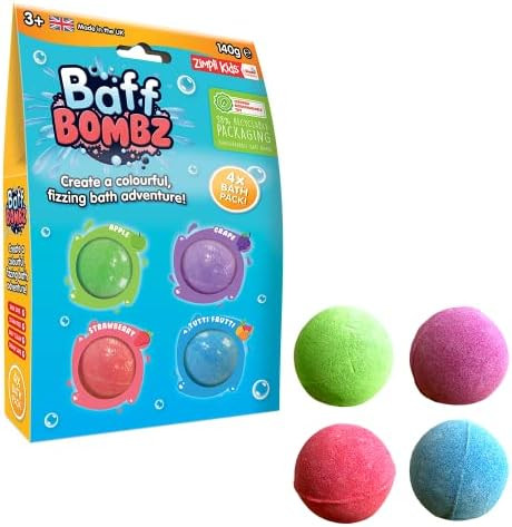 4 x Bath Bombs from Zimpli Kids, Perfect Children's Bath Fizzies Gift Set, Bath Sets Bombs, Christma | Amazon (UK)