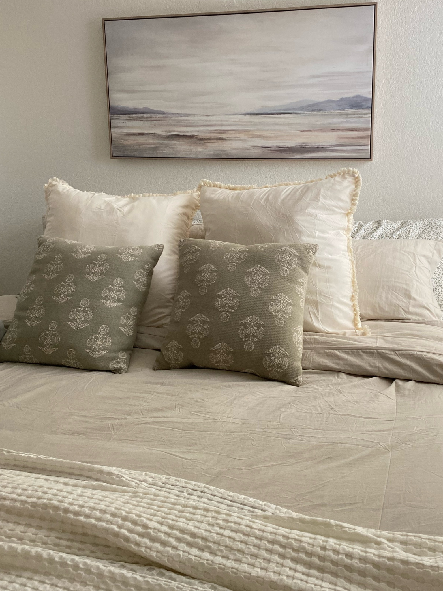 Master bedroom bedding, linen duvet cover, neutral bedroom, coastal bedroom, coastal decor, neutral home decor, textured throw pillow 

#LTKFindsUnder50 #LTKHome #LTKStyleTip