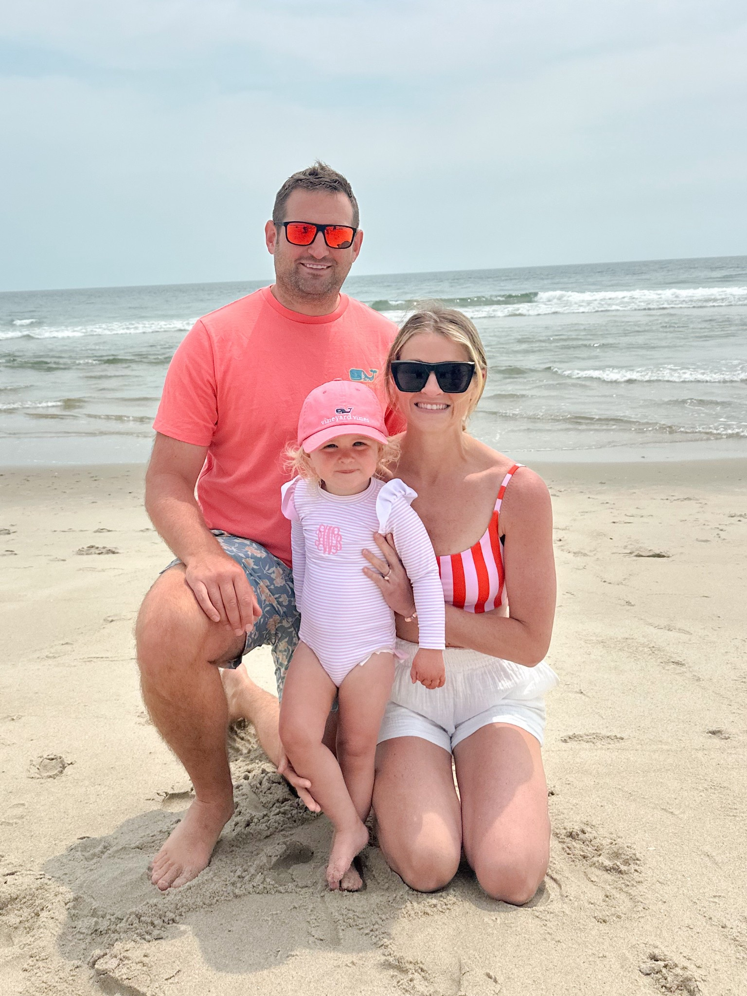 Wearing size xs in swim top & small in bottoms. Shorts are xs and the perfect summer shorts! 

Matts swim is his new favorite - size large for him. And his cheap 3 pack Amazon polarized sunglasses 👏🏻