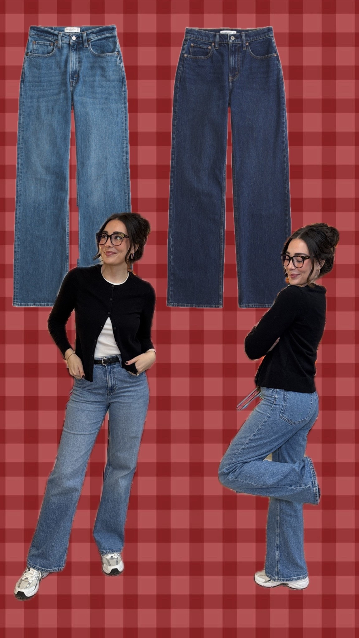 Fav Abercrombie jeans 
I get the curve love ones, size 27. I have the light wash, and medium wash. Such good jeans 

#LTKGiftGuide #LTKHoliday #LTKCyberWeek