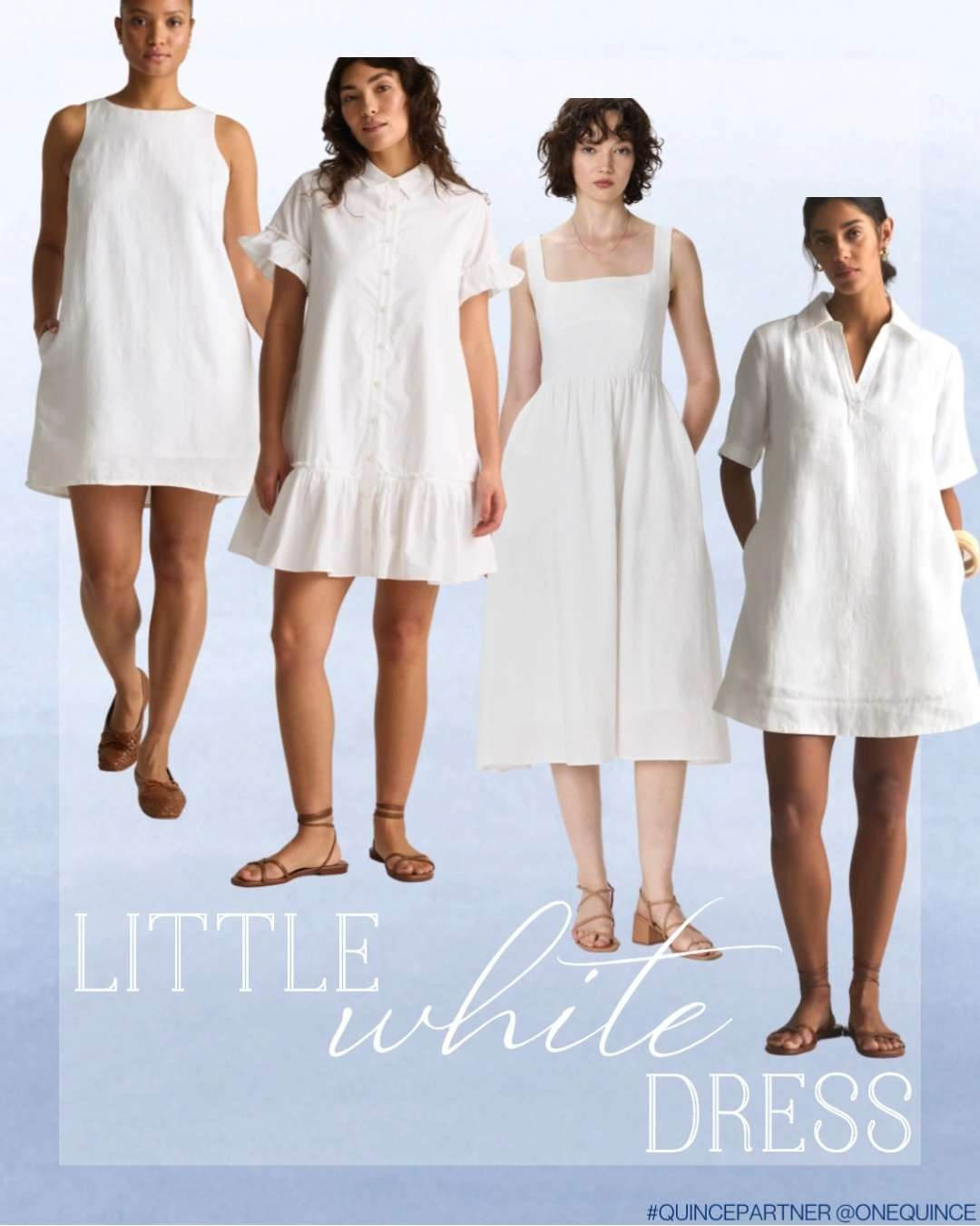 Little white dresses 🤍 Simple, easy styles for warm days ahead. #quincepartner @quince 

 #LTKootd #LTKmomlife #LTKMidsize