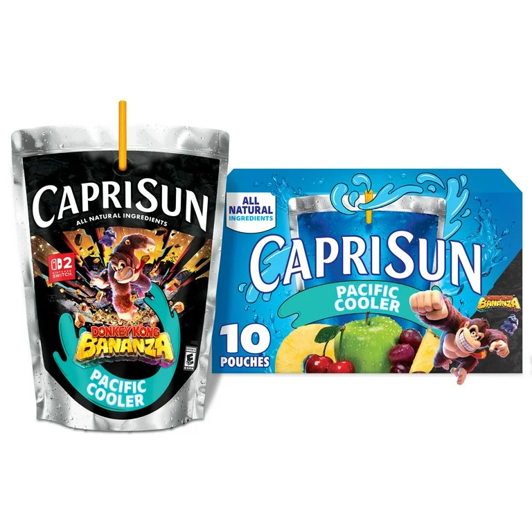 Capri Sun Pacific Cooler Mixed Fruit Juice Box Pouches, 10 Ct Box, 6 fl oz Pouches, Liquids | Walmart (US)