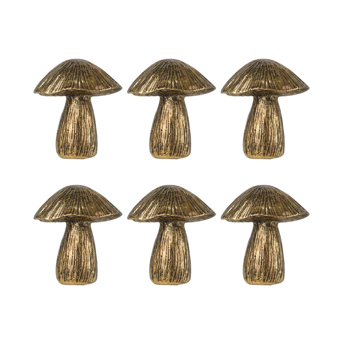 6 Piece Oversized Decorative Mushroom Novelty Knob Multipack (Set of 6) | Wayfair North America