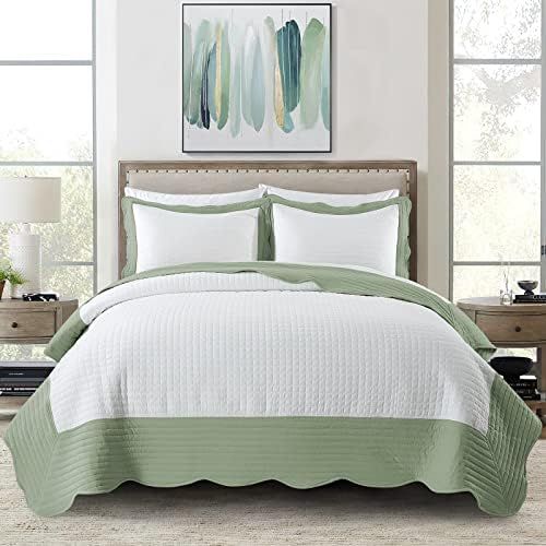 HIARUO 3-Piece Queen Quilt Set - Soft Warm Reversible Coverlet Bedspread Set (90 x 90 Inch) with 2 P | Amazon (US)