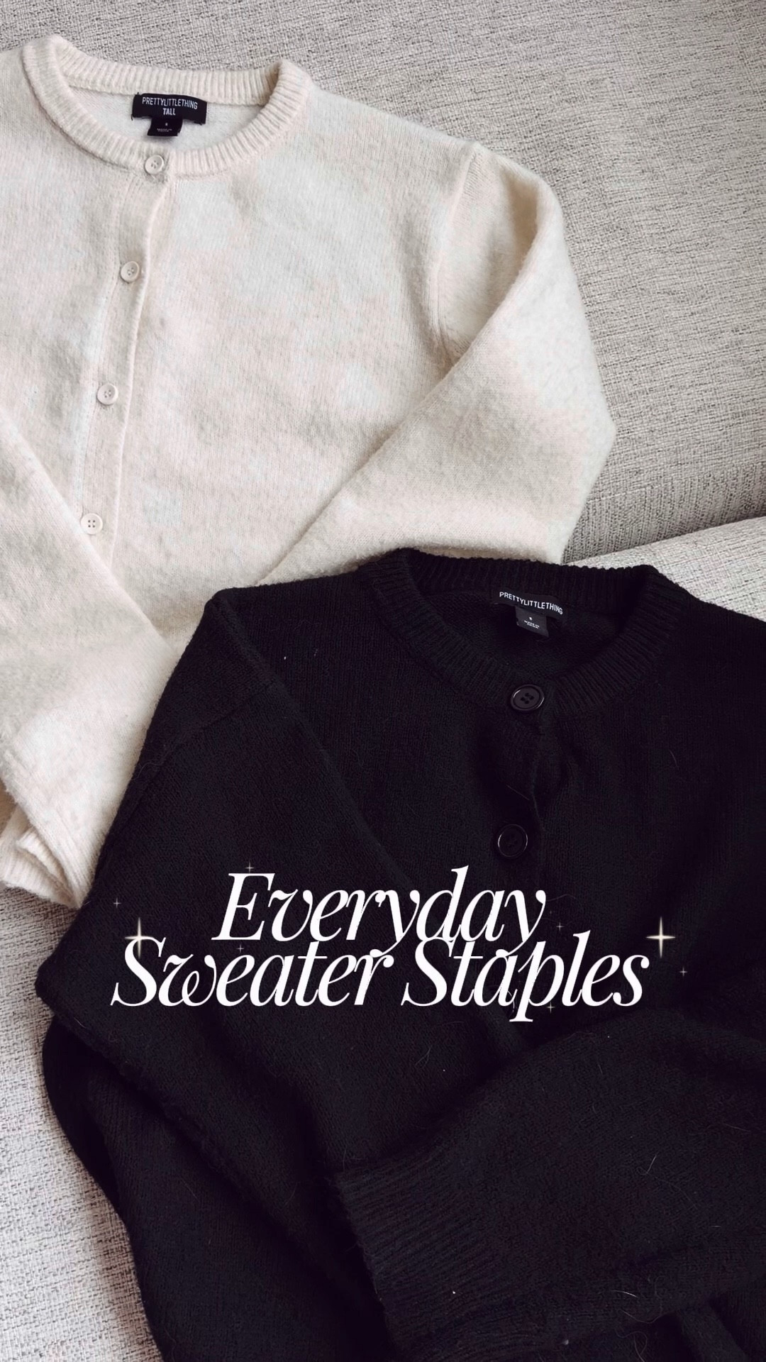 Wardrobe staples I wear on repeat 🤍🖤
These PrettyLittleThing sweaters are true go-tos ~ loved the black so much I grabbed it in white. Easy to throw on, perfect worn solo or layered, and styled here with my favorite Abercrombie jeans. Effortless, versatile, and on heavy rotation.

#LTKgrwm #LTKootd #LTKSaleAlert