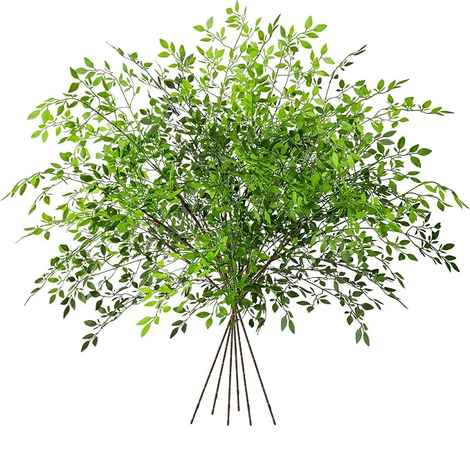 Fake Plants Eucalyptus Stems,Plastics Ficus Stems for Vase Artificial Plants,Greenery Stems Branc... | Amazon (US)