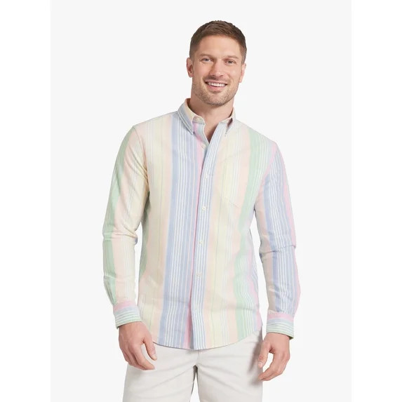 Chaps Men's & Big Men's Long Sleeve Oxford Woven Shirt, Sizes S-3XL | Walmart (US)