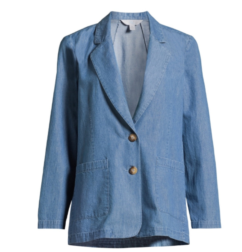 Walmart new arrivals for Spring! Denim blazer at Walmart! Walmart spring tops. Walmart blazer! Spring outfit ideas!! 