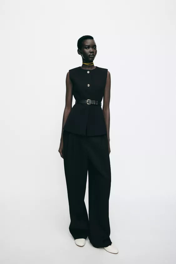 LONG BELTED WAISTCOAT | Zara UK