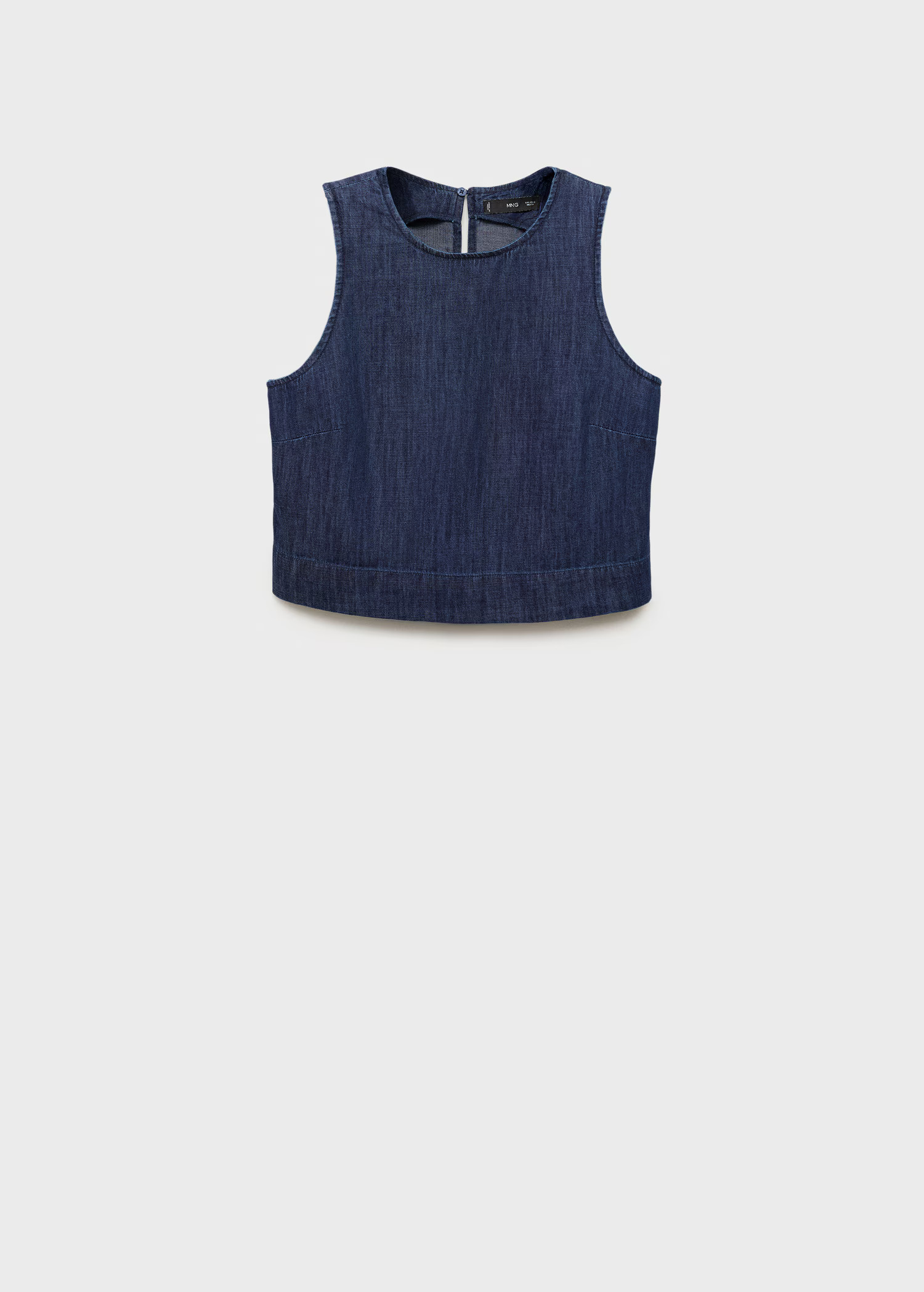 Denim crop top - Women | MANGO United Kingdom | MANGO (UK)