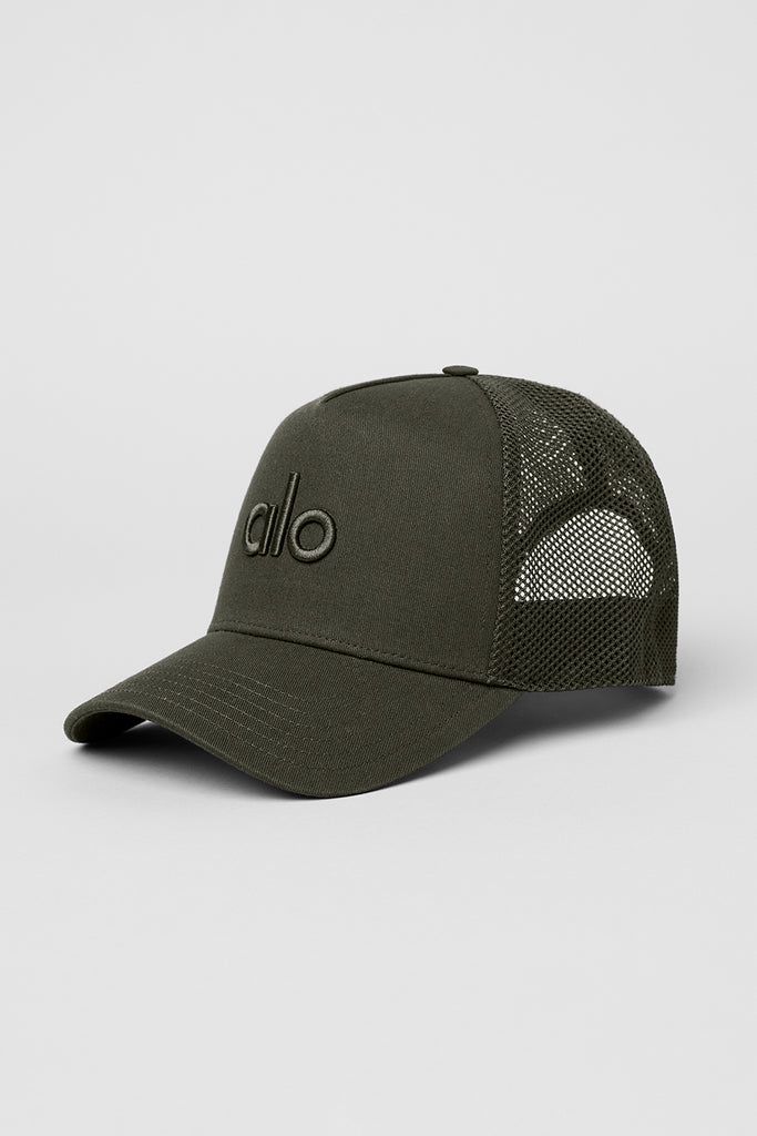 District Trucker Hat - Stealth Green | Alo Yoga