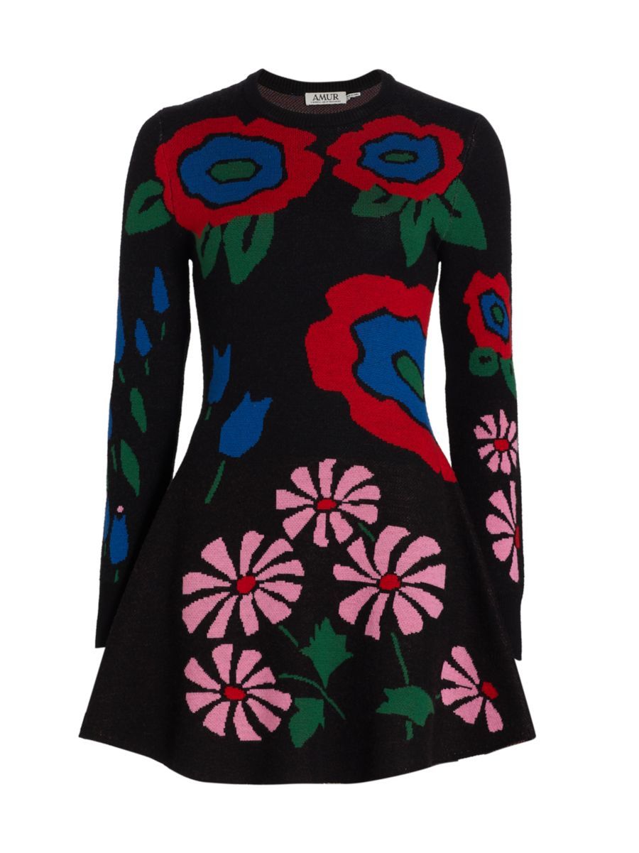 Nataly Fit & Flare Merino Wool Minidress | Saks Fifth Avenue