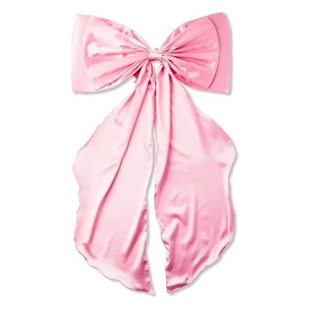 Pink Satin Bow Christmas Tree Topper, 34.5", by Holiday Time | Walmart (US)