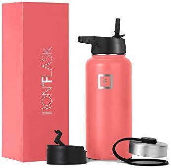 Iron Flask Sports Water Bottle - 32 Oz, 3 Lids (Straw Lid), Leak Proof, Vacuum Insulated Stainless S | Amazon (US)