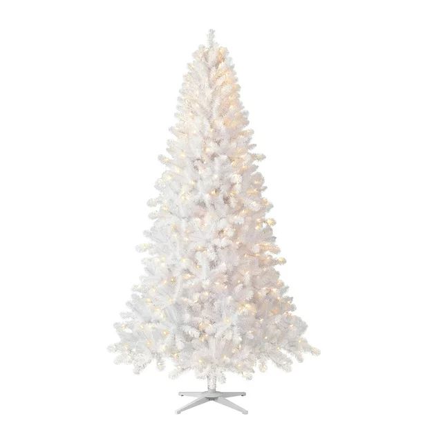 Holiday Time Pre-Lit Duncan Fir Artificial Christmas Tree, White, 7', Clear LED - Walmart.com | Walmart (US)