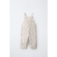 Zara - Long Floral Overalls - Ecru - 6 Years (45,2 Inches) - Kids | Zara US