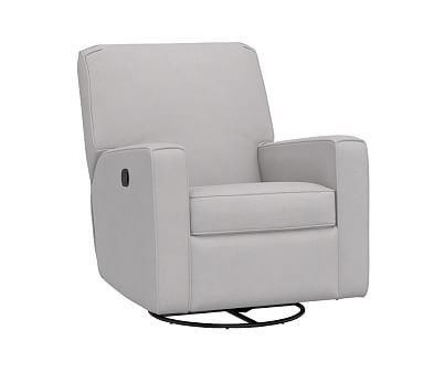 Charleston Square Arm Recliner, Recliner, Linen Blend, Gray | Pottery Barn Kids