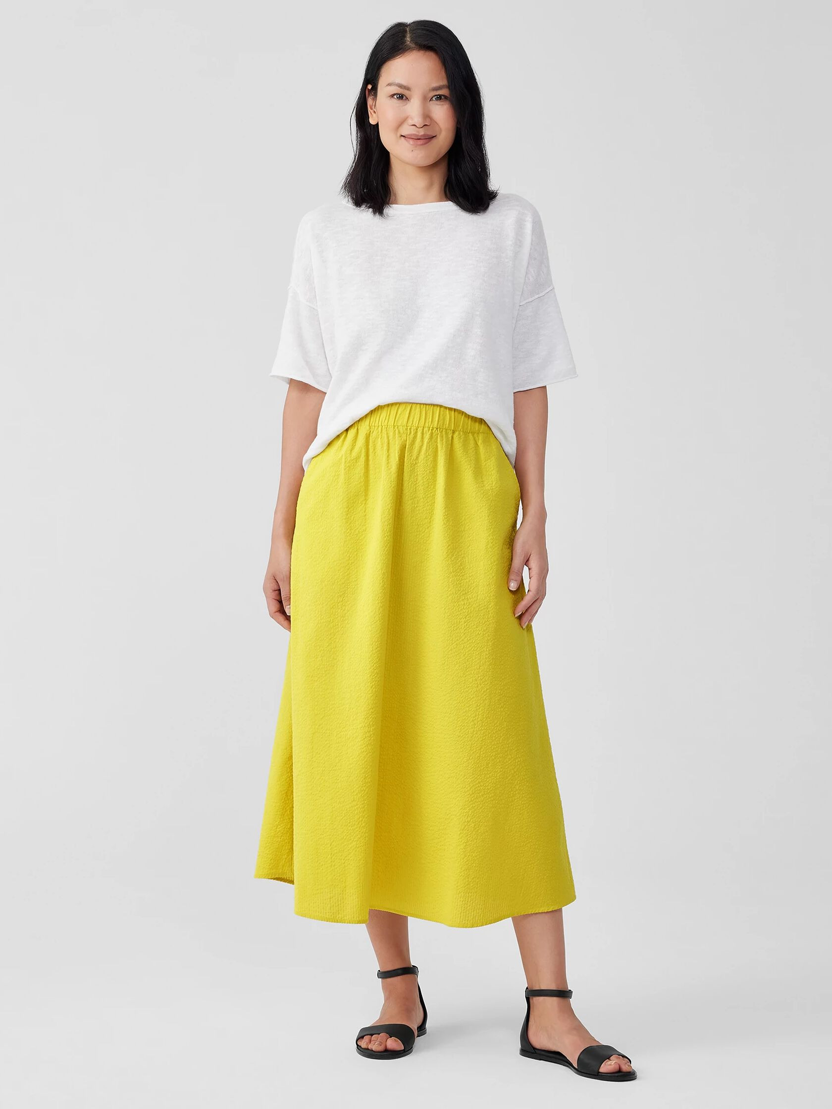 Organic Cotton Ripple Pocket Skirt | Eileen Fisher