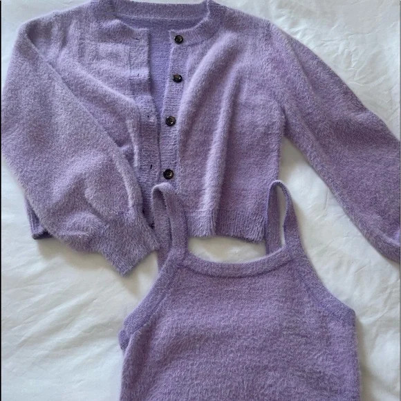 Matching cardigan and crop top | Poshmark