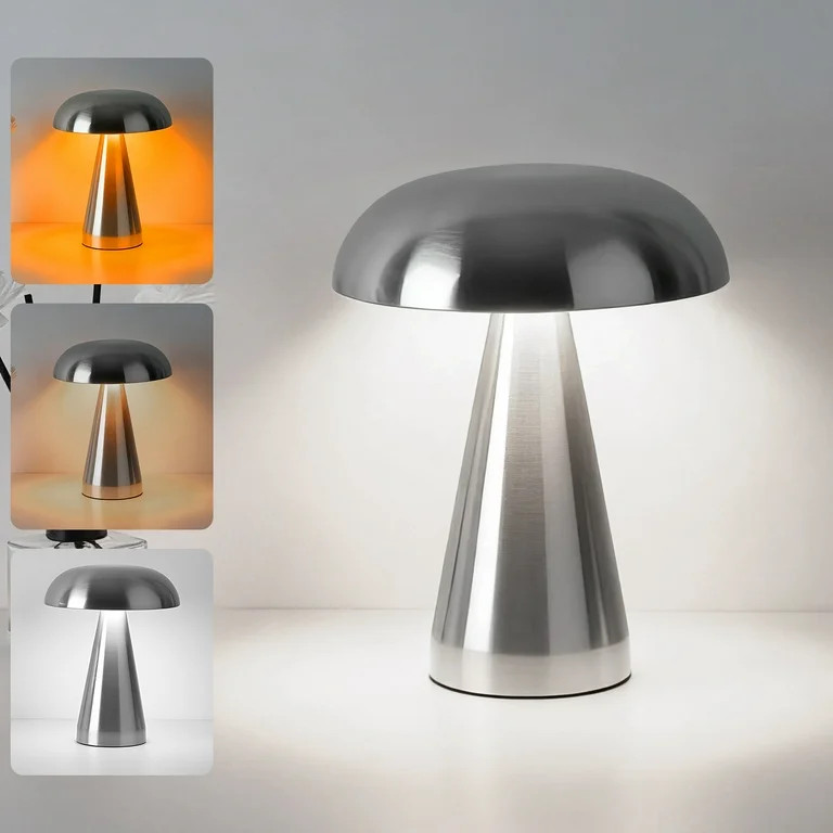 LOFTER-PRO Portable LED Table Lamp, Cordless Metal Desk Lamp, 3-Color Touch Control Rechargeable ... | Walmart (US)