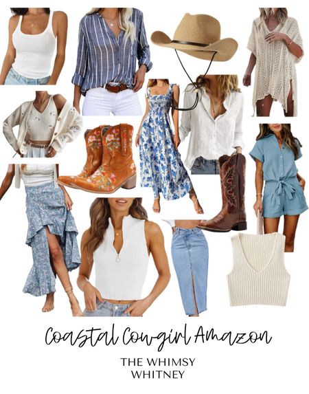 The coastal cowgirl trend is so good to me. Although I definitely think that most of these pieces are closet staples. 
Denim romper 
Maxi skirt
Floral skirt
Tank top
Sweater tank
Cowgirl boots
Easter dress
Whitney
The Whimsy Whitney

#LTKstyletip #LTKunder50 #LTKSeasonal