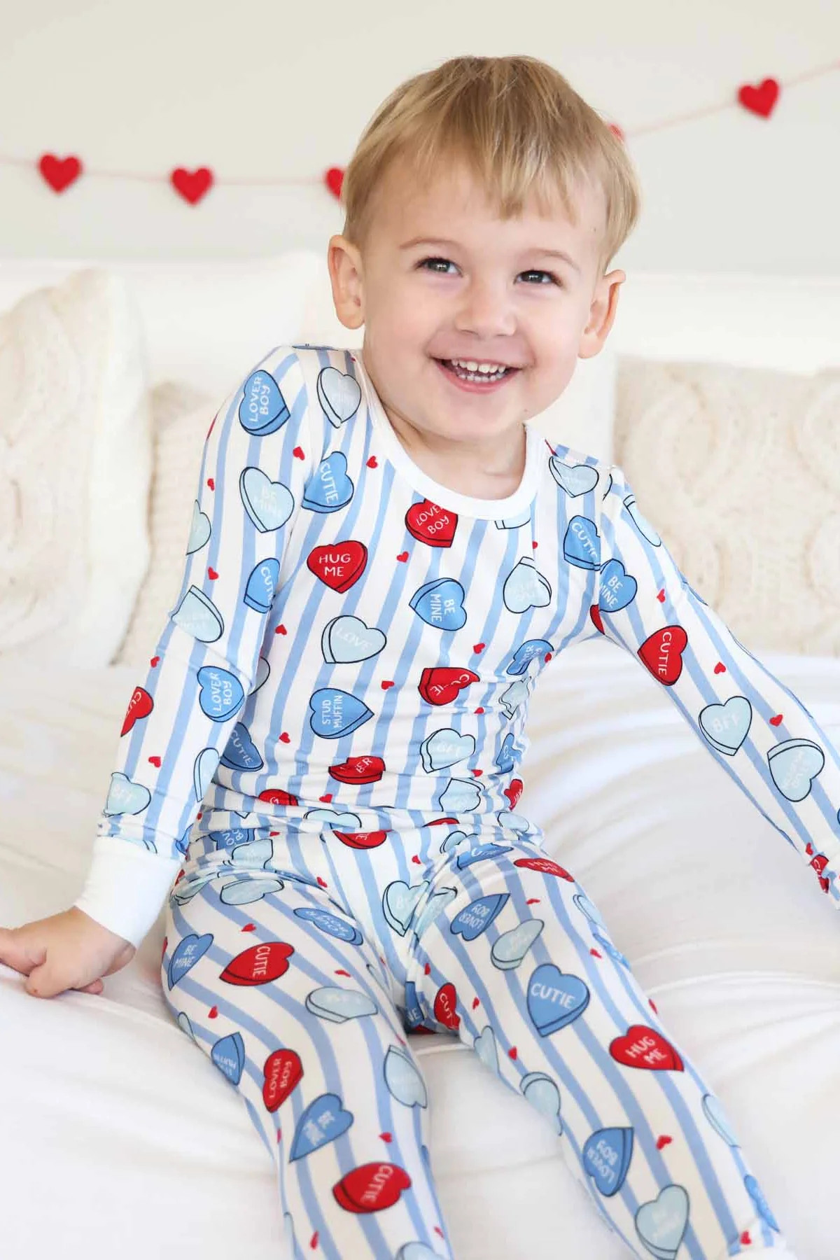 Sweet Like Candy Two Piece Pajama Set | Blue | Caden Lane