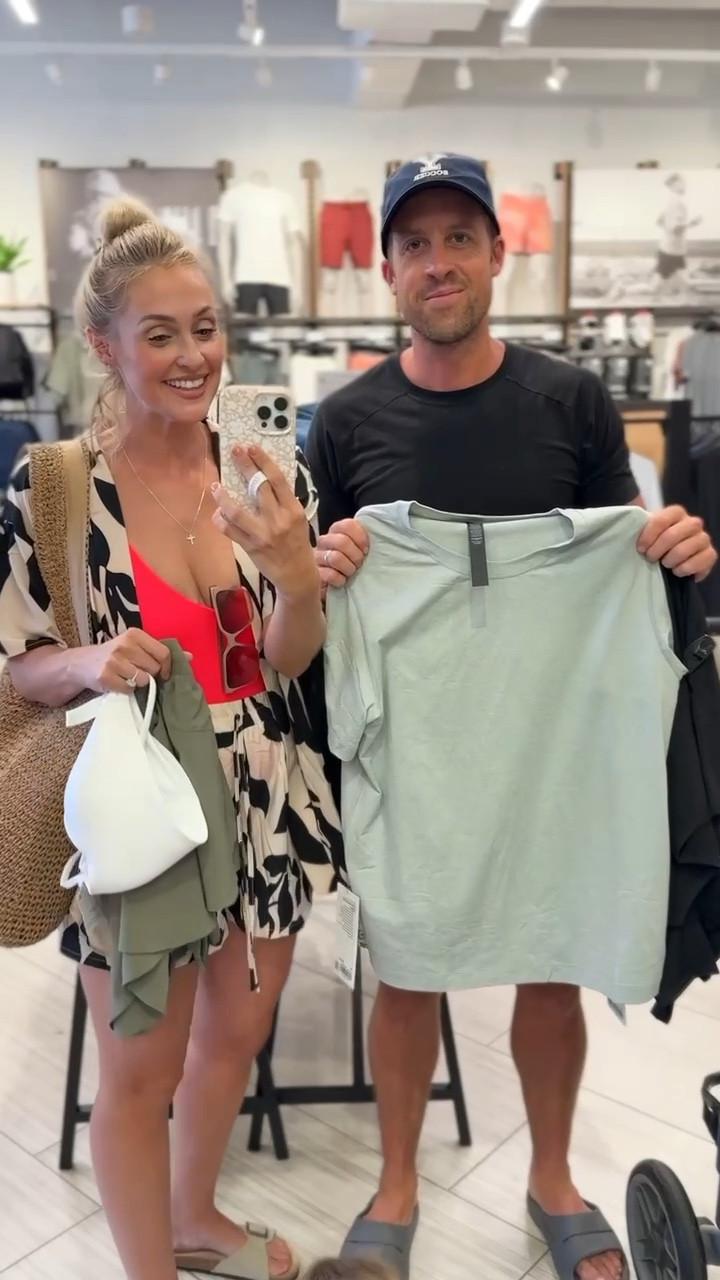 Our Lululemon haul 👟 Ryan and I stopped in to grab a few new pieces on our trip!

Ryan picked up a few of the men’s Lululemon shirts — all in size medium — they’re perfect for workouts, travel days, or casual wear.

For me, I grabbed the Shake It Out Shorts (size medium) and the Like a Cloud Bra (size 6) — both are buttery soft, breathable, and perfect for everything from a morning walk to  everyday mom life. 

#LTKTravel #LTKActive