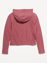 CloudMotion Side-Ruched Hoodie for Girls | Old Navy (US)