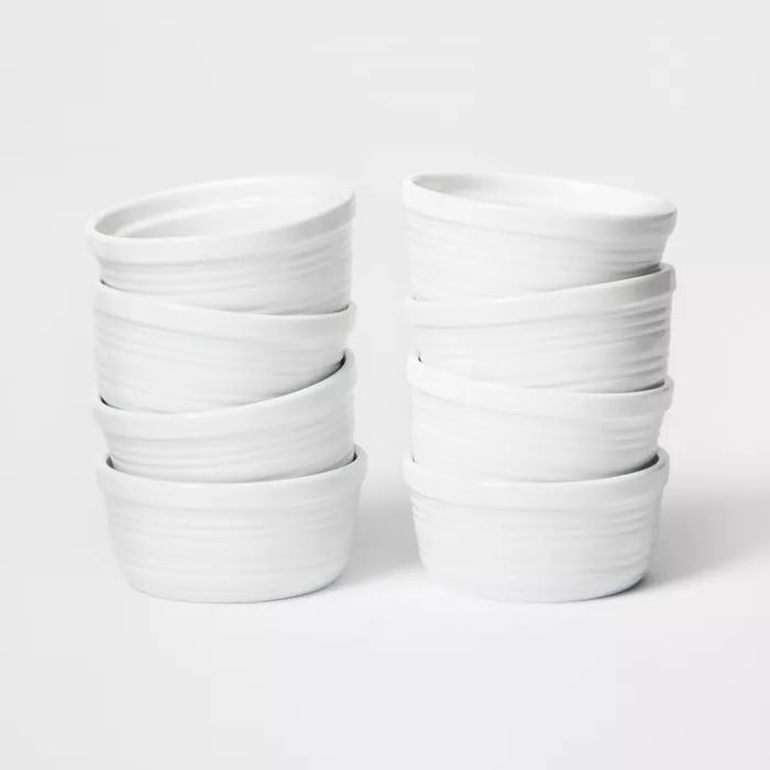 Stripe Ramekin Set of 8 Porcelain - Threshold™ | Target