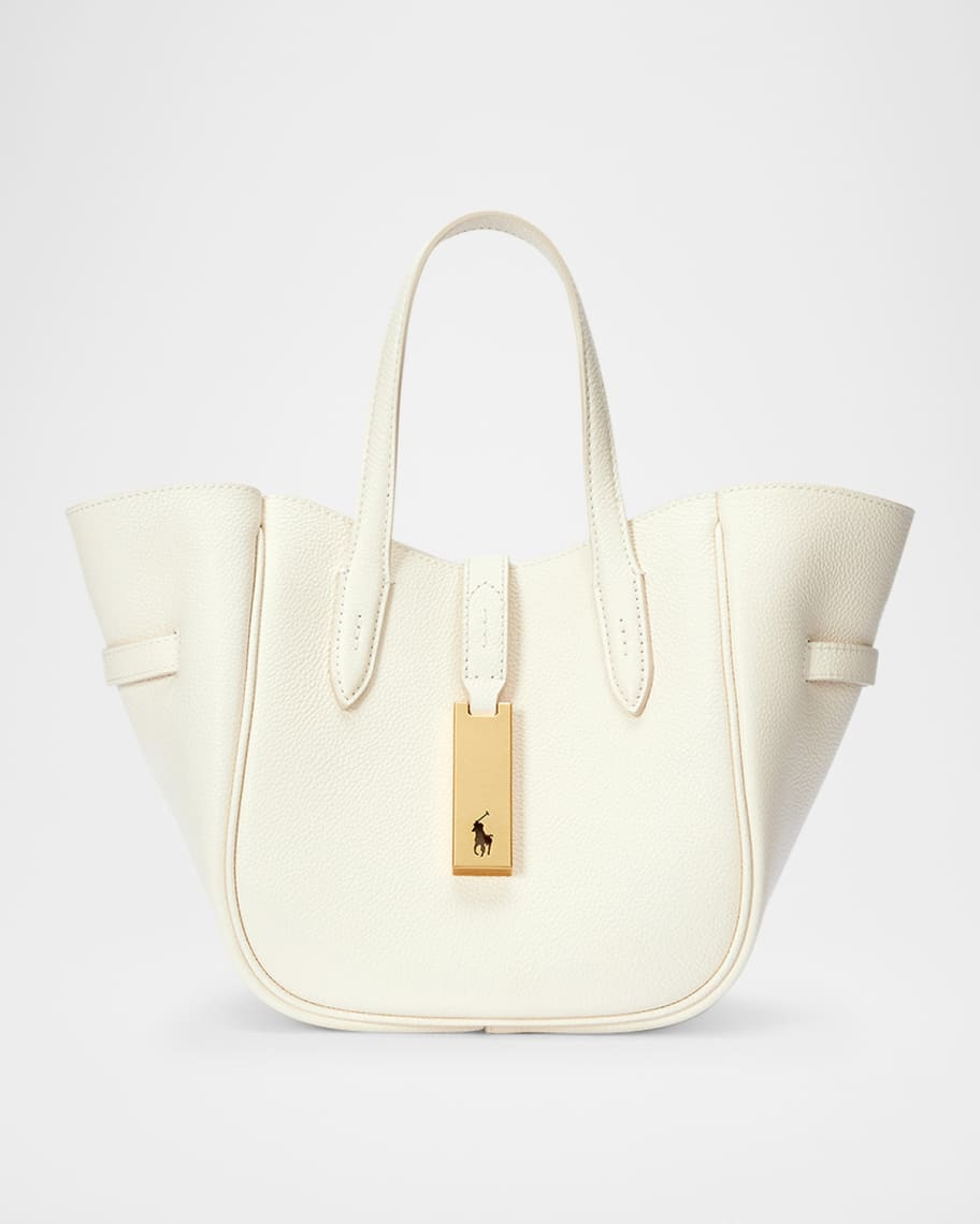 Polo Ralph Lauren Polo ID Small Grain Leather Tote Bag | Neiman Marcus