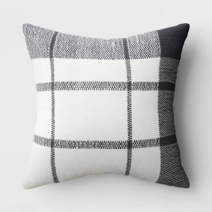 Woven Outdoor Throw Pillow Navy - Threshold&#8482; designed with Studio McGee | Target