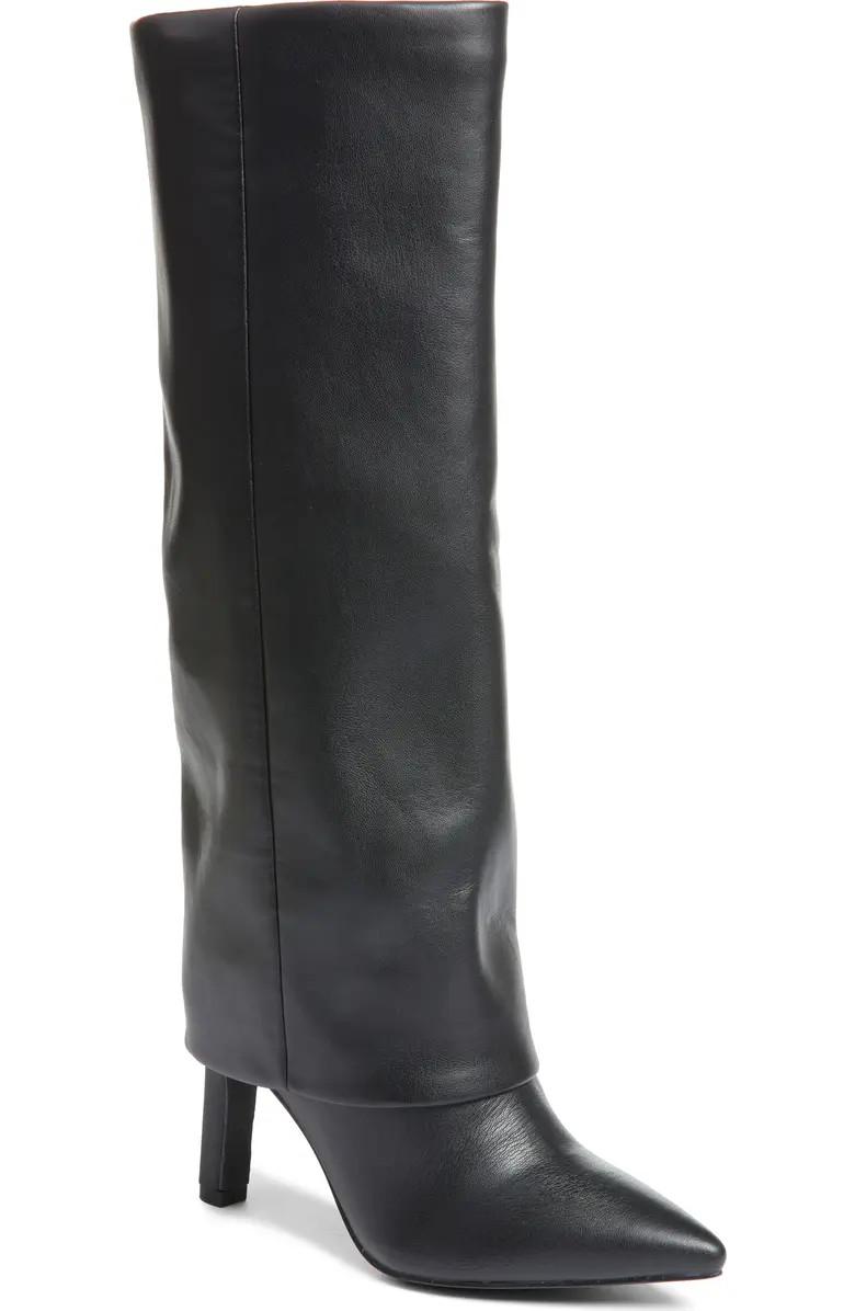 Fave Foldover Shaft Pointed Toe Knee High Boot (Women) | Nordstrom