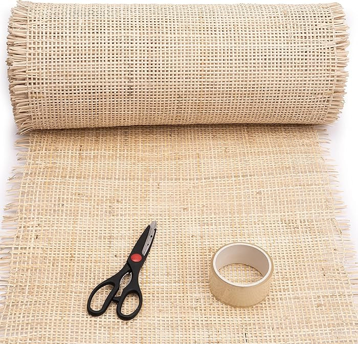 CLAYNIX 24" Width Square Cane Webbing Roll - 24" x 7 Ft Sheet - Rattan Material for Chairs, Cabin... | Amazon (US)