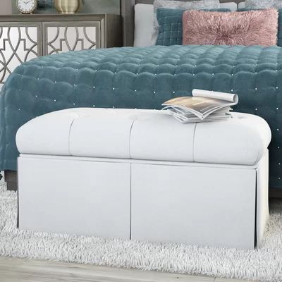 Tracy Upholstered Bench Color: White | Wayfair North America