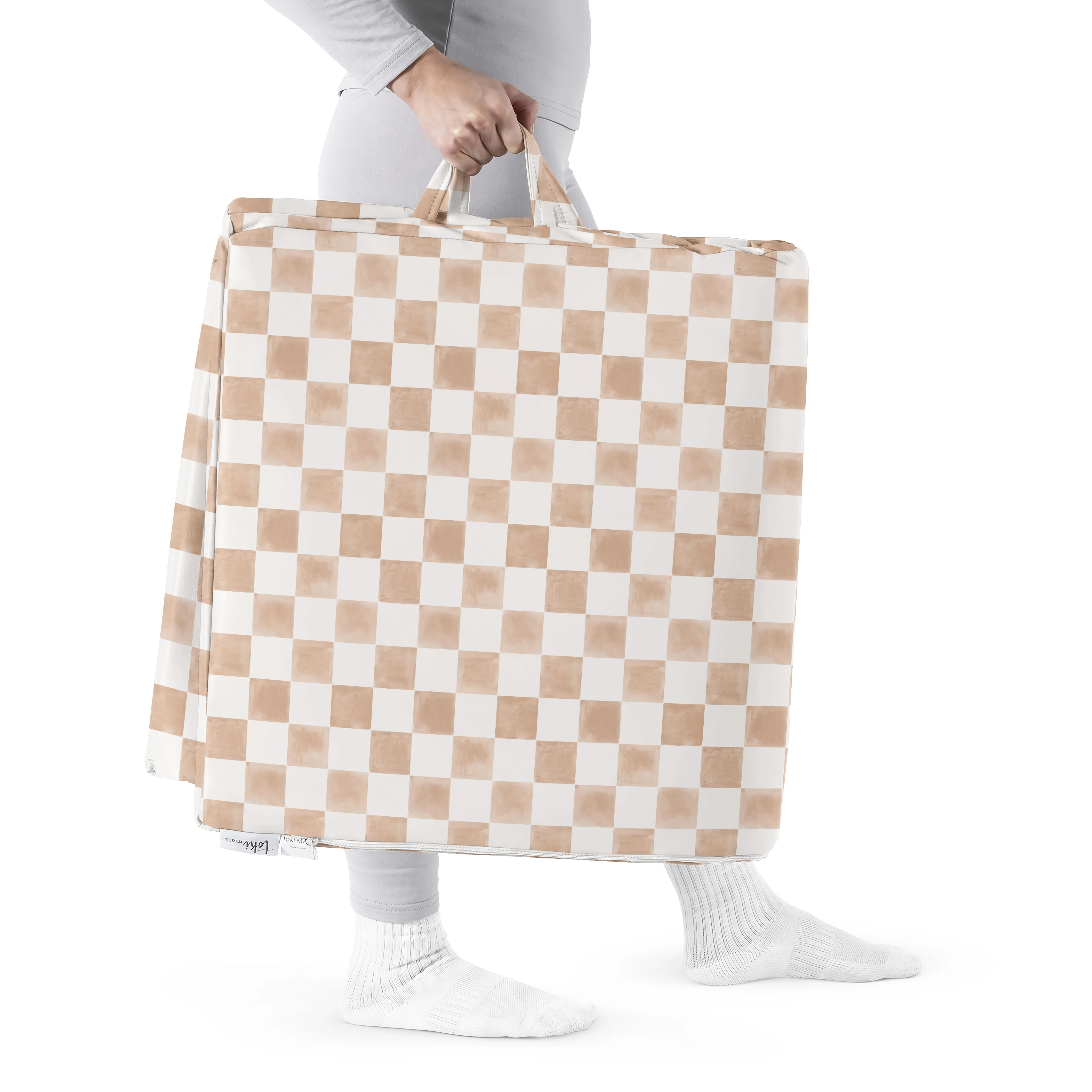 Checker Toffee Vegan Leather Cover | Toki Mats