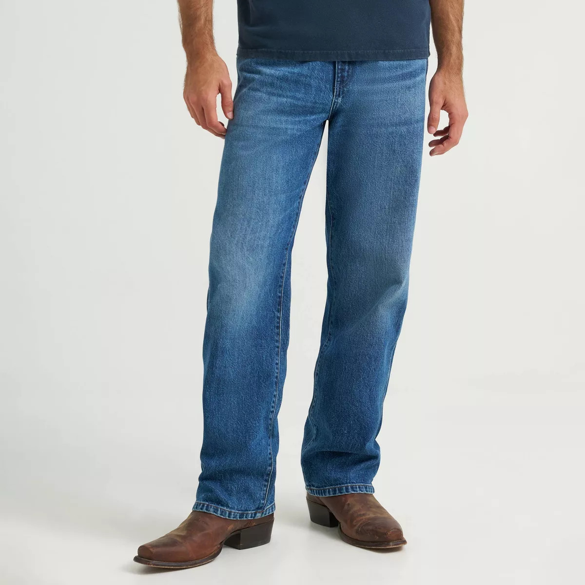 Wrangler Men's Vintage Worn Loose Straight Jeans - Medium Wash 38x30 | Target