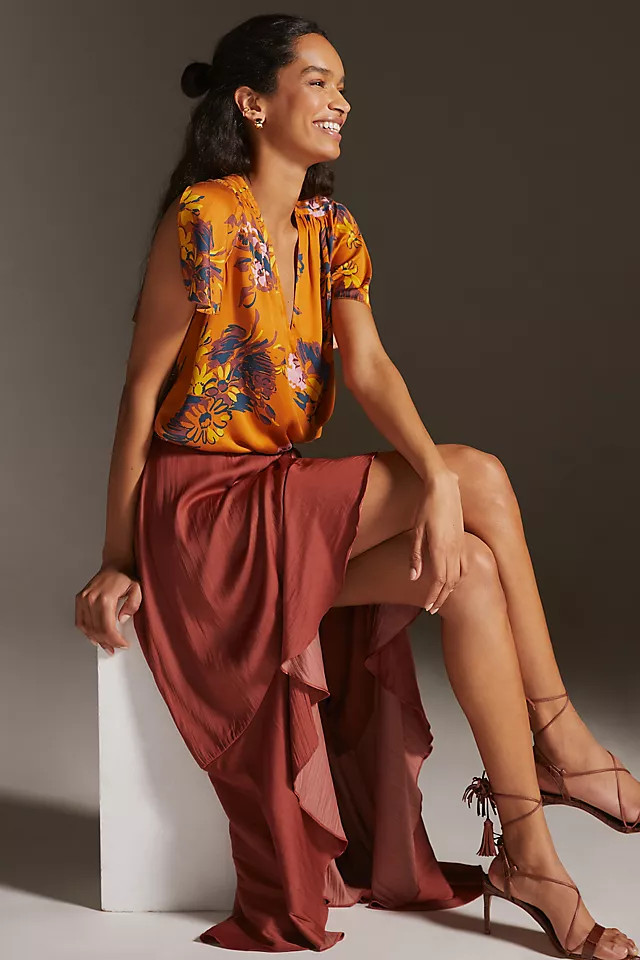 Tiny Venus Knit Wrap Top | Anthropologie (US)