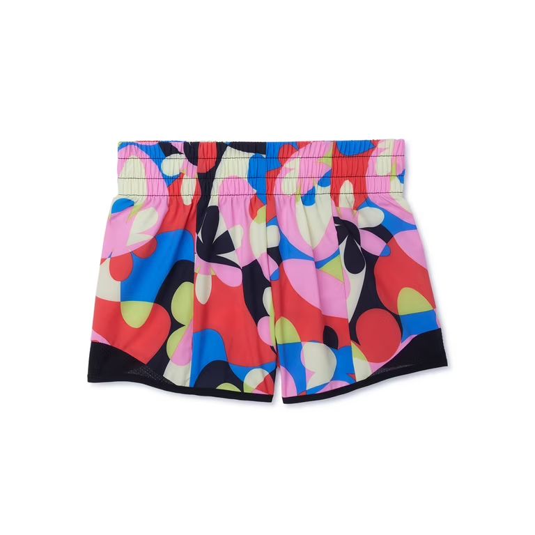 Athletic Works Girls Printed and Solid Active Running Shorts, Sizes 4-18 & Plus | Walmart (US)