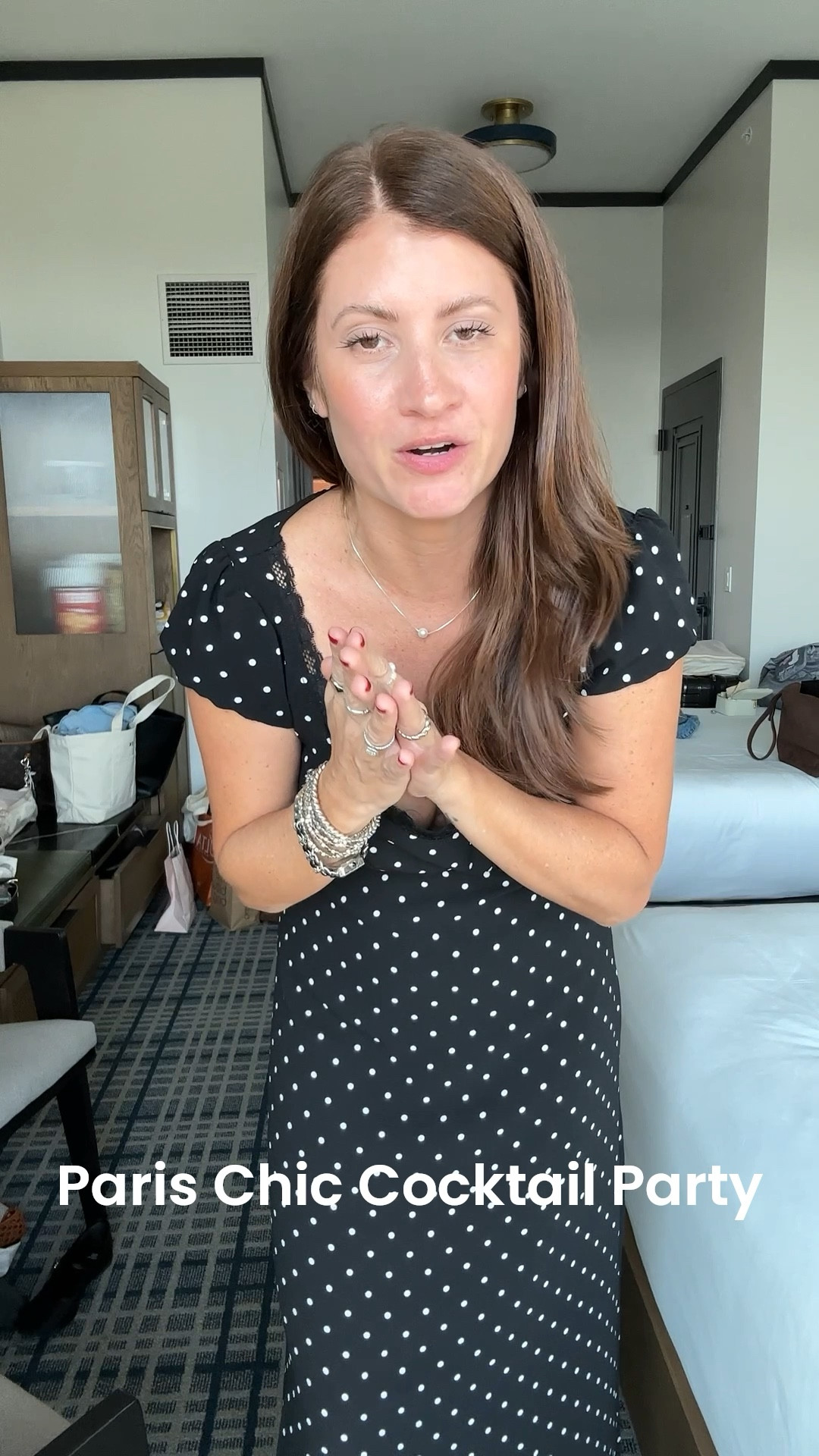 LTKCON Paris Chic cocktail party ✨ OOTD! Wearing this $25 Walmart polka dot dress that I’m 🤯 is even Walmart! So cute and I’m wearing a size small! 

#LTKOver40 #LTKStyleTip #LTKCon