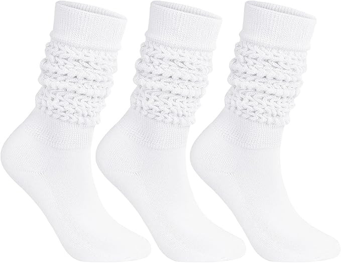 Winter Knee High Slouch Socks for Women Soft Extra Long Scrunch Sock Slouch Boot Socks Girls Stac... | Amazon (US)