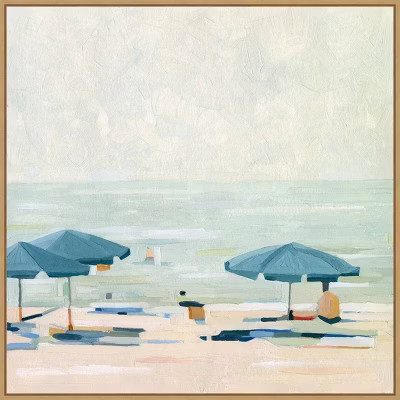 30" x 30" If its The Beaches II by Emma Scarvey Framed Canvas Wall Art Print - Amanti Art: Coasta... | Target