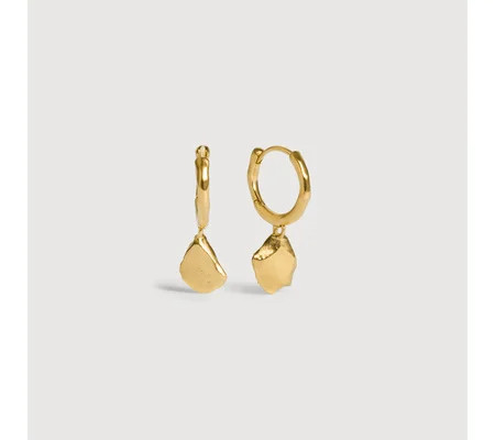 Fragments Asymmetric Huggie Earrings | Monica Vinader (US)
