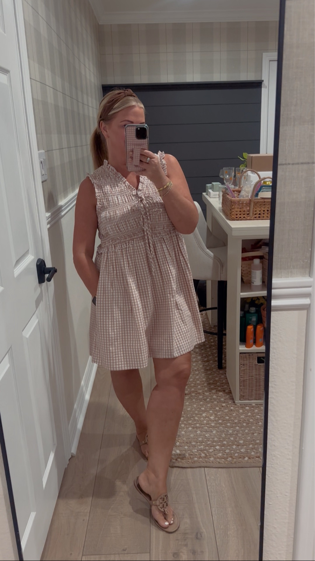 Loving this gingham dress! Would be so cute with a jean jacket & boots too! Such an easy wear & the pockets are🙌🏻 Wearing a M but could have sized down to s Small

#LTKOver40 #LTKMidsize #LTKootd
