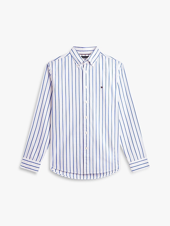 TH Flex gestreiftes Regular Fit Popeline-Hemd | Tommy Hilfiger (DE)