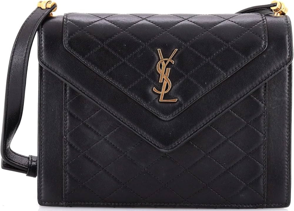 Yves Saint Laurent  
               Saint Laurent, Pre-Loved Gaby Envelope Satchel Quilted Leathe... | Amazon (US)