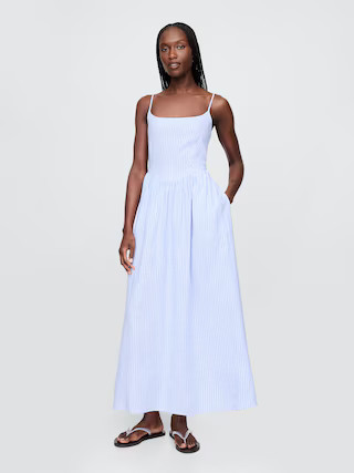 Linen-Blend Drop-Waist Maxi Dress | Gap (US)