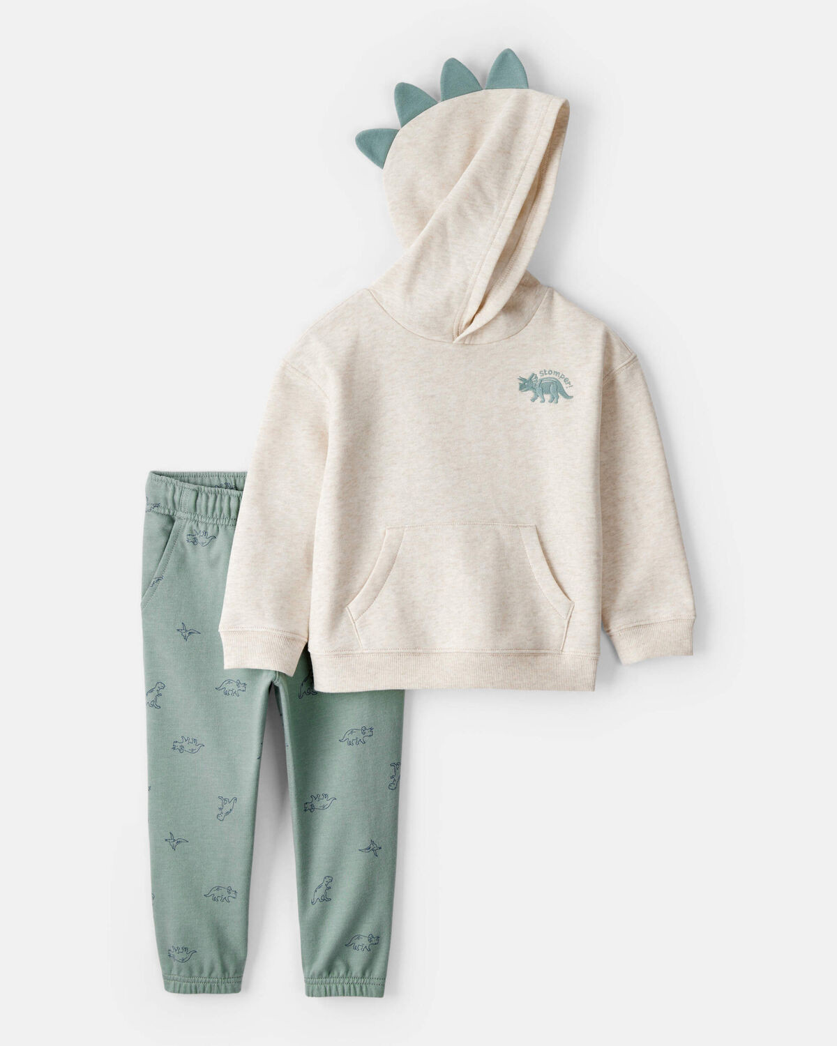 Toddler Boy DayDream Fleece Dinosaur Print Long-Sleeve Tee & Pant Set | Carter's Inc