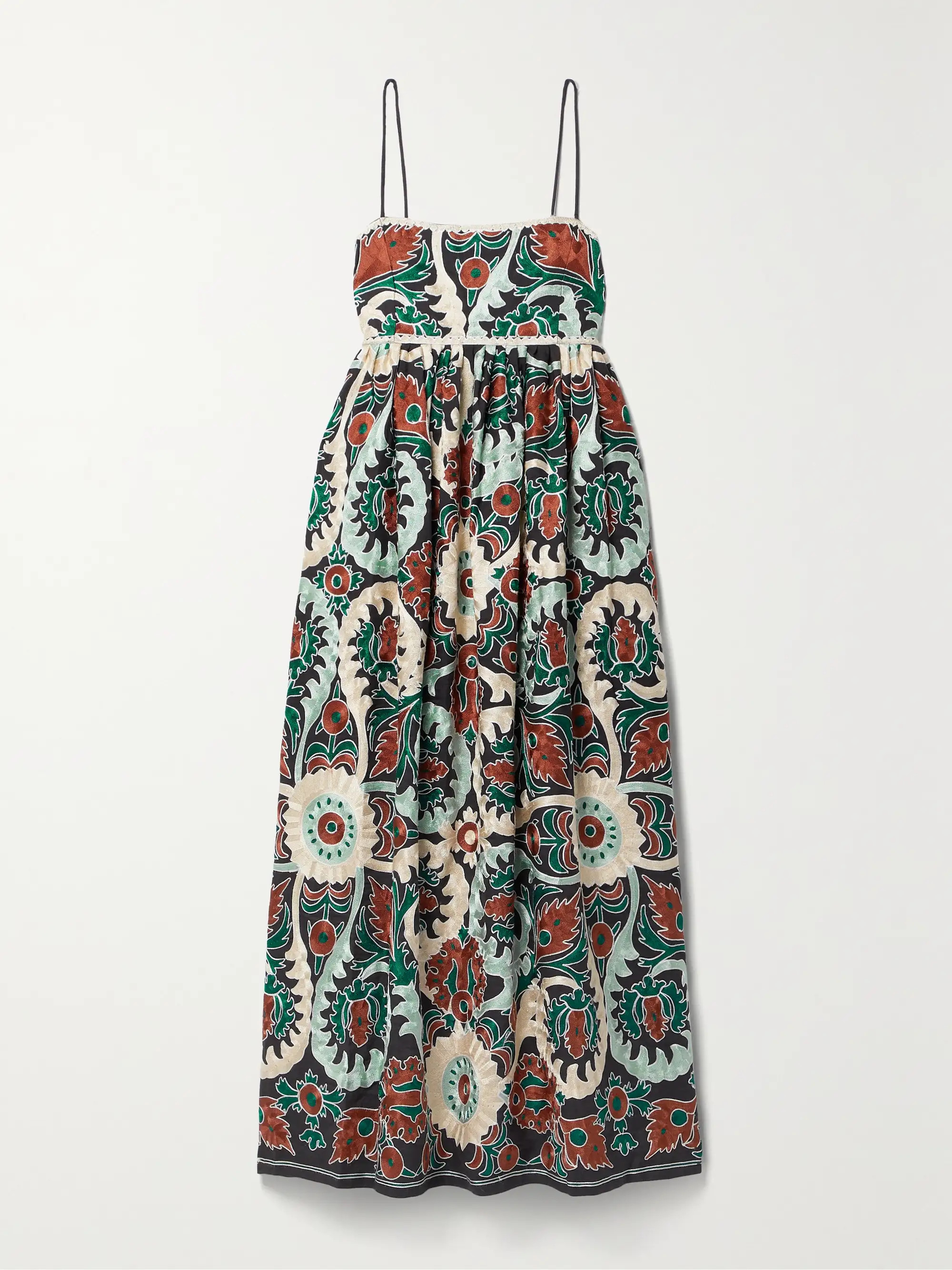 Mayra embroidered linen-blend maxi dress | NET-A-PORTER (US)