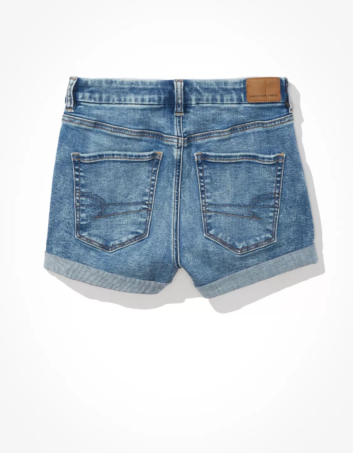 AE Ne(x)t Level Curvy High-Waisted Denim Short Short | American Eagle Outfitters (US & CA)