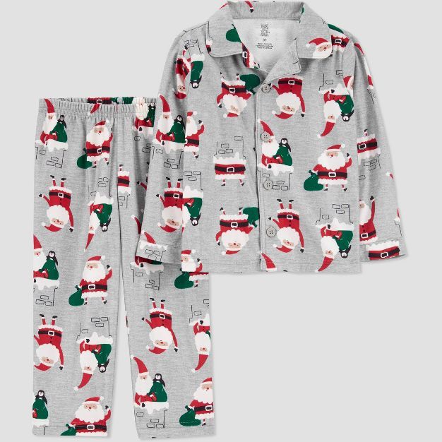 Carter's Just One You® Toddler Boys' Santa Coat Pajama Set - Gray | Target